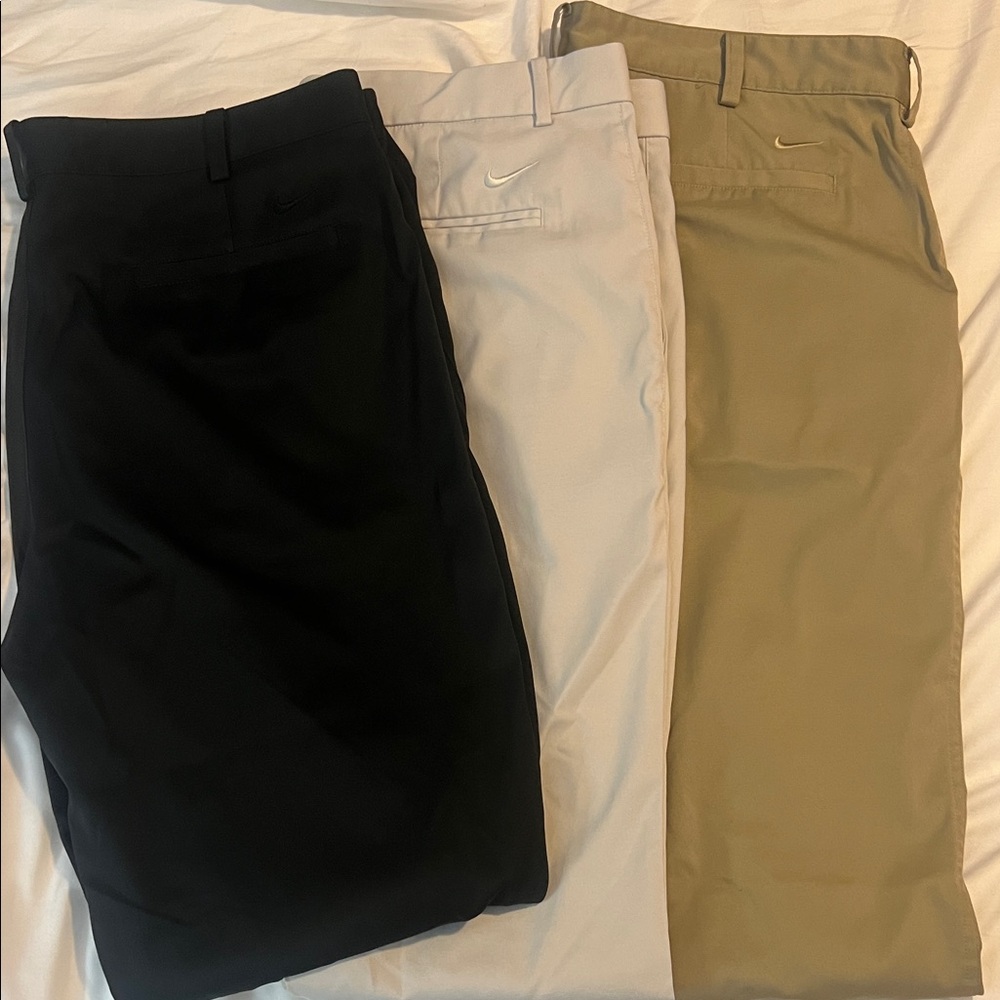 Nike Men's Golf Chino’s - Black, Light Khaki, and Tan